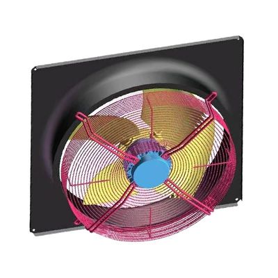 380v Industrial Exhaust Fan 3 Phase 700mm Axial Untuk Unit Modul Berpendingin Udara